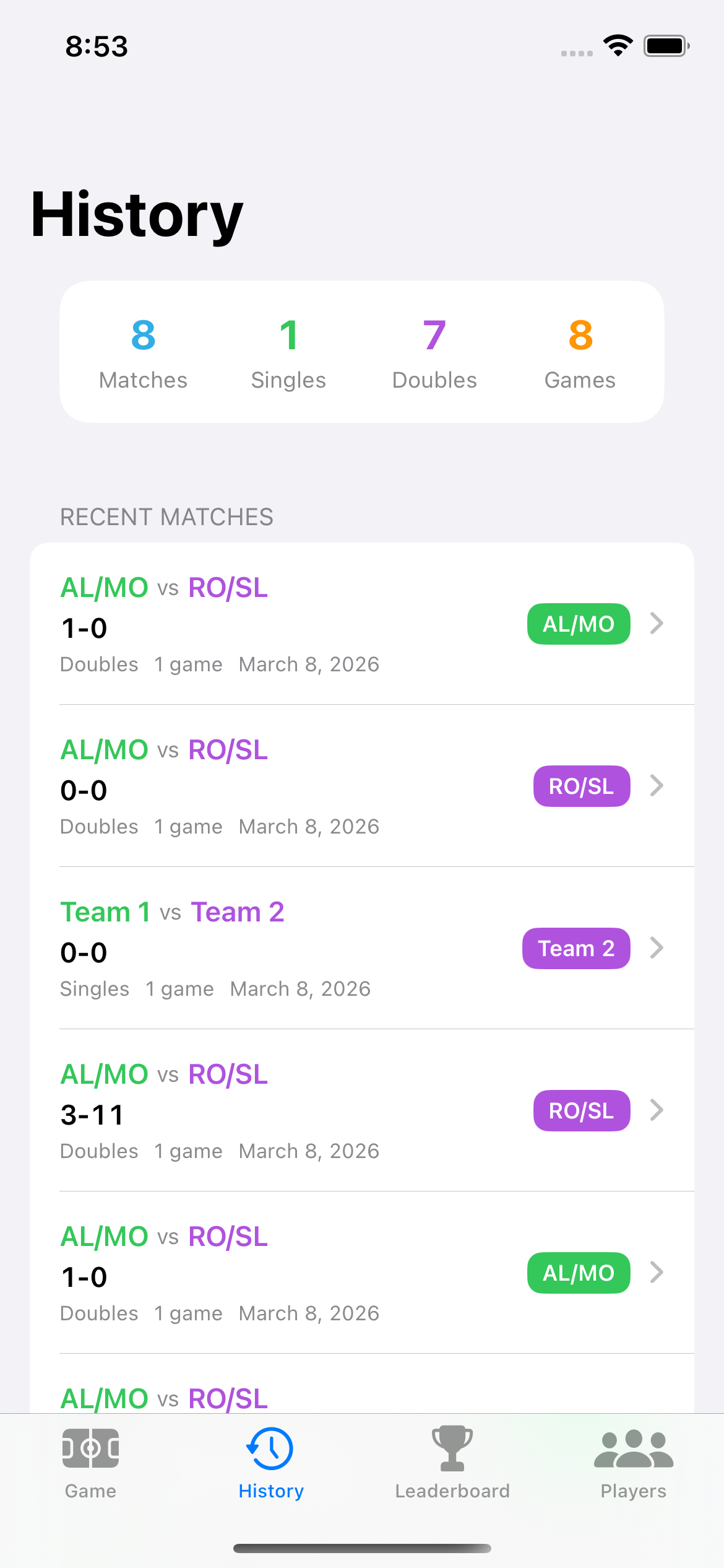 PickleScore Score Tracking